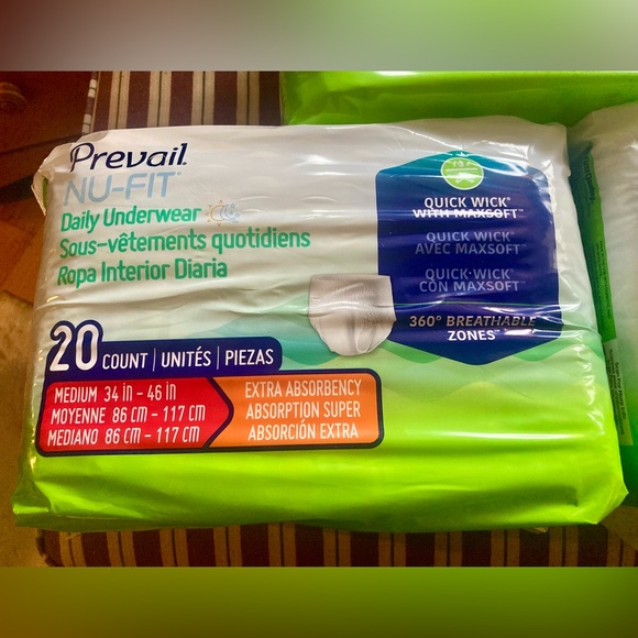 Prevail NU-FIT Daily Underwear 20 Count
3 Packages Size Medium - Picture 2 of 4